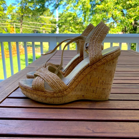 Stuart Weitzman Wedge Sandals 9.5